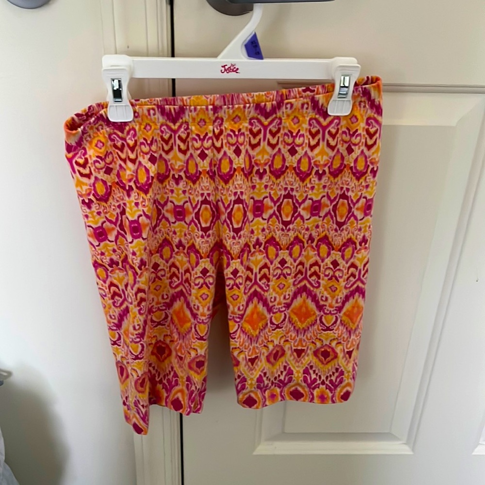 Orange Pattern Biker Shorts from Children Place